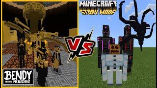 Bendy and the Ink Machine VS Minecraft Story Mode Bosses (Minecraft PE)