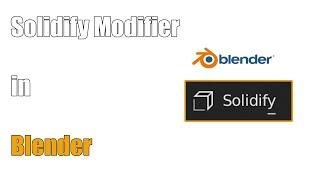 Solidify Modifier in Blender - 57#