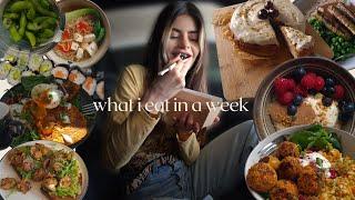 WHAT I EAT IN A WEEK- eating what i want, realistic and balanced