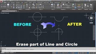 AutoCAD Erase Part of Line | AutoCAD Erase Part of a Circle