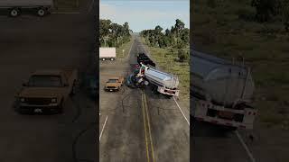Realistic Highway Car Crashes #196 - BeamNG drive