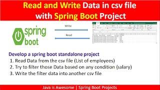 How to read and write  from csv file using spring boot