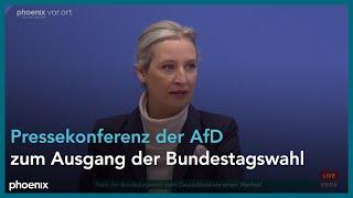 Pressekonferenz der AfD zum Ergebnis der Bundestagswahl am 24.02.25