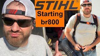 How To Start Stihl Br 800 C Magnum Backpack Blower