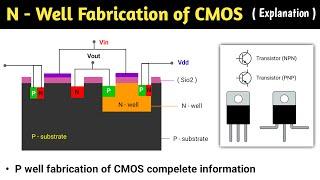 cmos fabrication process | cmos fabrication using n well process | n well cmos fabrication | cmos