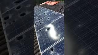 Whole solar rooftop system damaged 