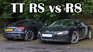 AUDI R8 GEN 1 VS AUDI TT RS MK2 - CAR REVIEW & TEST DRIVE - #audir8 #audir8v8 #audittrs #audi