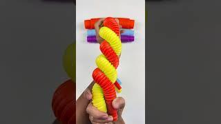 Creating mini ASMR Satisfying POP-TUBE #diy #satisfyingvideos#relaxing #creative #insideout #oddasmr