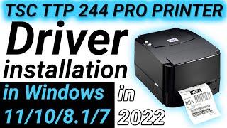 How To install TSC TTP 244 Pro Barcode Printer Driver in windows 10/11/8.1/7 | TTP 244 Pro Driver