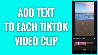 How To Add Text To Each TikTok Video Clip