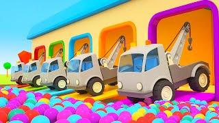 Helper Cars & the colored tow trucks for kids. NEW episodes & car cartoons for kids. Street vehicles