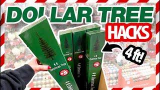 Grab CHRISTMAS TREES from $1 Dollar Tree!! *HUGE HACKS*