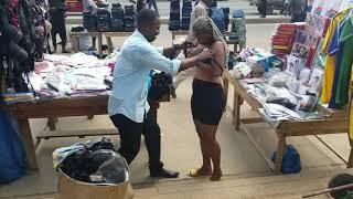 THI GIRL ALLOWD HERSELF TO BE STRIPS DOWN ON THE STREET WHEN SHE WAS  BUYING BRA AND PANTY