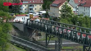 Große Pflugfelder Brücke Kornwestheim / Schneller Rückbau des Fußgängerstegs