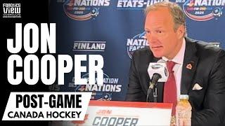 Jon Cooper Responds to USA vs. Canada FIGHTS, USA Beating Canada at Four Nations | Post-Game