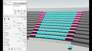 Placing seats on a stadium | SketchUp