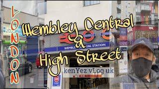 Wembley Central Station and Wembley High Street In London