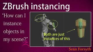 How to create and use instances in ZBrush