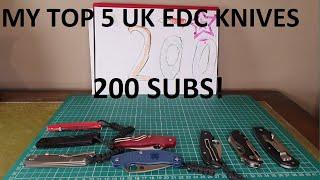 My top 5 UK LEGAL, one handed EDC carry pocket knives - 200 Subscriber Special!