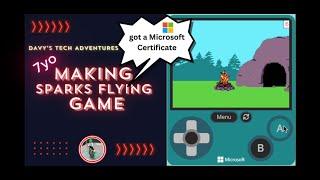 Live Coding 7-Year-Old CODES & TESTS His Own Sparks Flying Game!  Earns a Microsoft Certificate! 