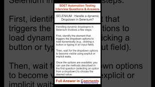 SELENIUM : How can you handle a dynamic dropdown in Selenium?