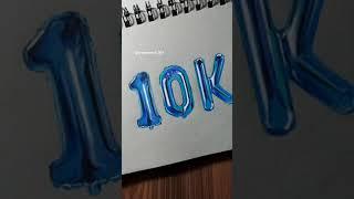 10k! balloon drawing #shorts