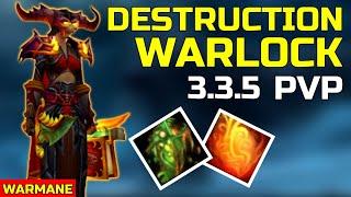 DESTRUCTION WARLOCK PVP 3.3.5 - BEGINNER GUIDE WARMANE WOTLK (Talents,Gear,Spells,Duels,Tips) 2022