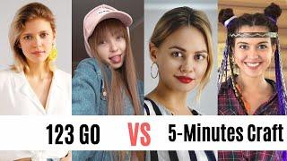 123 Go Members Vs 5-Minutes Craft Members | Victoria Novikova | Lyubov Nazarkina | Jess | Amy | Kiki