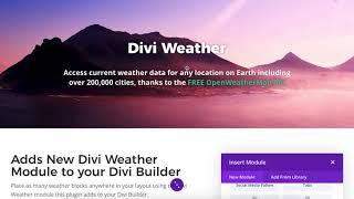 Divi Weather Plugin 2.0