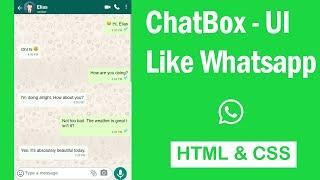 Design ChatBox Like Whatsapp - HTML & CSS