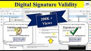 Digital Signature Validate in PDF/Unknown Signature Error in PDF