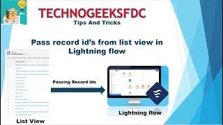 How to Pass a Record ID from a List View in Lightning Flow! || Lightning flow in list view