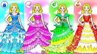 Fire Girl, Water Girl, Air Girl and Earth Girl - Dress To Impress Handmade - DIY Arts & Paper Crafts