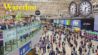 LONDON WATERLOO Station - Central London Train Station Walking Tour | 4K UK Travel