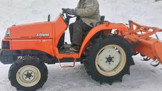 KUBOTA SATURN X-20, японский минитрактор с почвофрезой от Котамото.