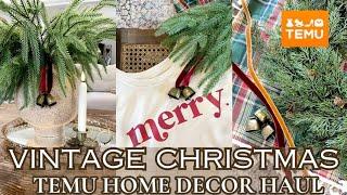 TEMU CHRISTMAS HAUL 2024/VINTAGE CHRISTMAS HOME DECOR HAUL/NOSTALGIC CHRISTMAS DECORATING IDEAS 2024