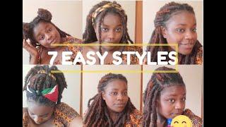 HOW TO STYLE BUTTERFLY LOCS/DISTRESS LOCS #butterflylocs /7 easy styles