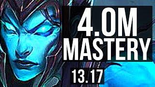 KALISTA vs ZED (MID) | 4.0M mastery, 10 solo kills, 1400+ games, 20/3/1 | EUW Diamond | 13.17