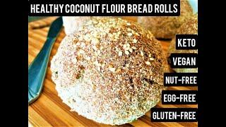Eggless Coconut Flour Bread Rolls (Vegan| Keto|Nut-Free|Gluten-Free)