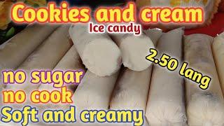 Paano gumawa ng cookies and cream Ice candy na walang asukal? #pangnegosyo