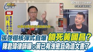 黃國昌得意洋洋示範帶自己做 AI生成 重新剪接 張啓楷核彈式自爆「鎖死黃國昌」 陳君瑋律師斷言後果：黃已有洩密且偽造文書了｜94要賺錢