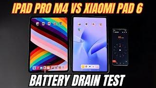 Xiaomi Pad 6 vs iPad Pro M4 Battery Drain test