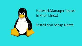 NetworkManager Issues in Arch Linux?  Install Netctl.