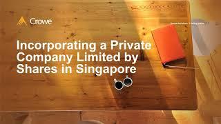 Incorporating a Private Company Limited by Shares in Singapore