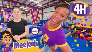 Learning Gymnastics Moves with Meekah & Shawn!  | 4 HR OF MEEKAH! | Educational Videos for Kids