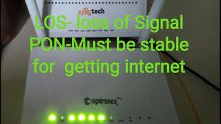 #Optical_Fiber_SyrotechRouter Los LED is blinking & PON LED not stable #What should do for internet