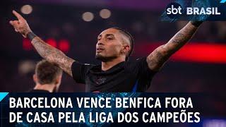 Raphinha garante vitória de Barcelona em cima do Benfica na Champions | SBT Brasil (05/03/25)