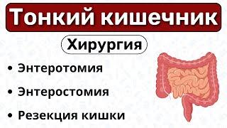 Операции на тонком кишечнике: резекция, энтеростомия / Оперативная хирургия