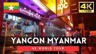 Myanmar 4k walk - Yangon 4K Night Walking Tour｜Oct 2024