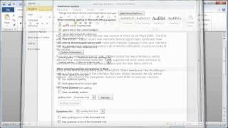 Microsoft Word 2010 Setting proofing options - Tutorial 10